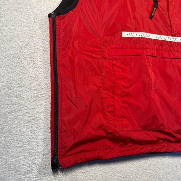 Vintage Y2K Tommy Hilfiger Athletics Reversible Vest Mens XL Red Black 2000 - Picture 8 of 10